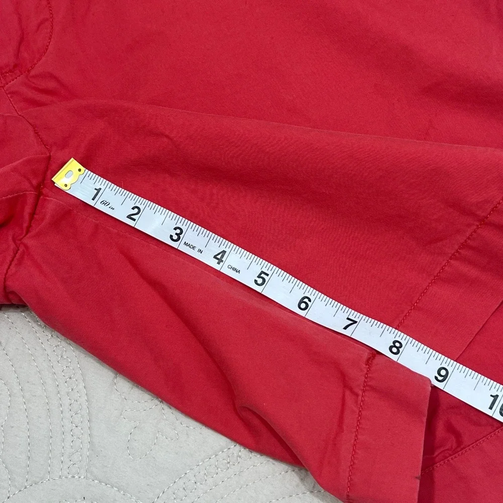 Polo Golf Ralph Lauren Mens Salmon Red Pima Cotton Chino Shorts Sz 34 Flat Front